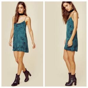 Planet Blue Life by Revolve Christy Slip Mini Dress Size XS in Emerald Green NWT